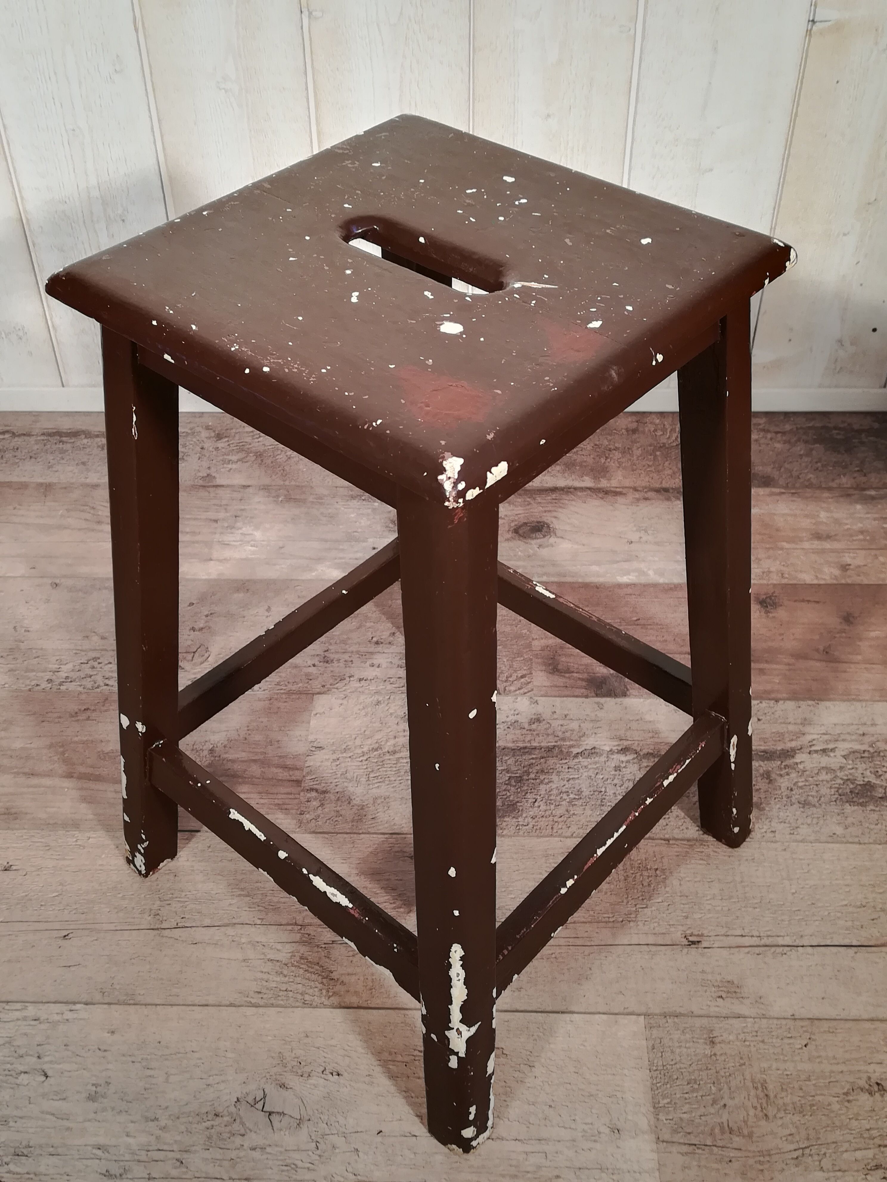 Workshop wooden stool