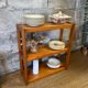 Vintage pine library shelves