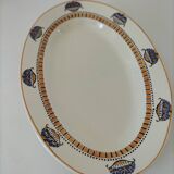 PLat ovale art déco faïence de Longwy