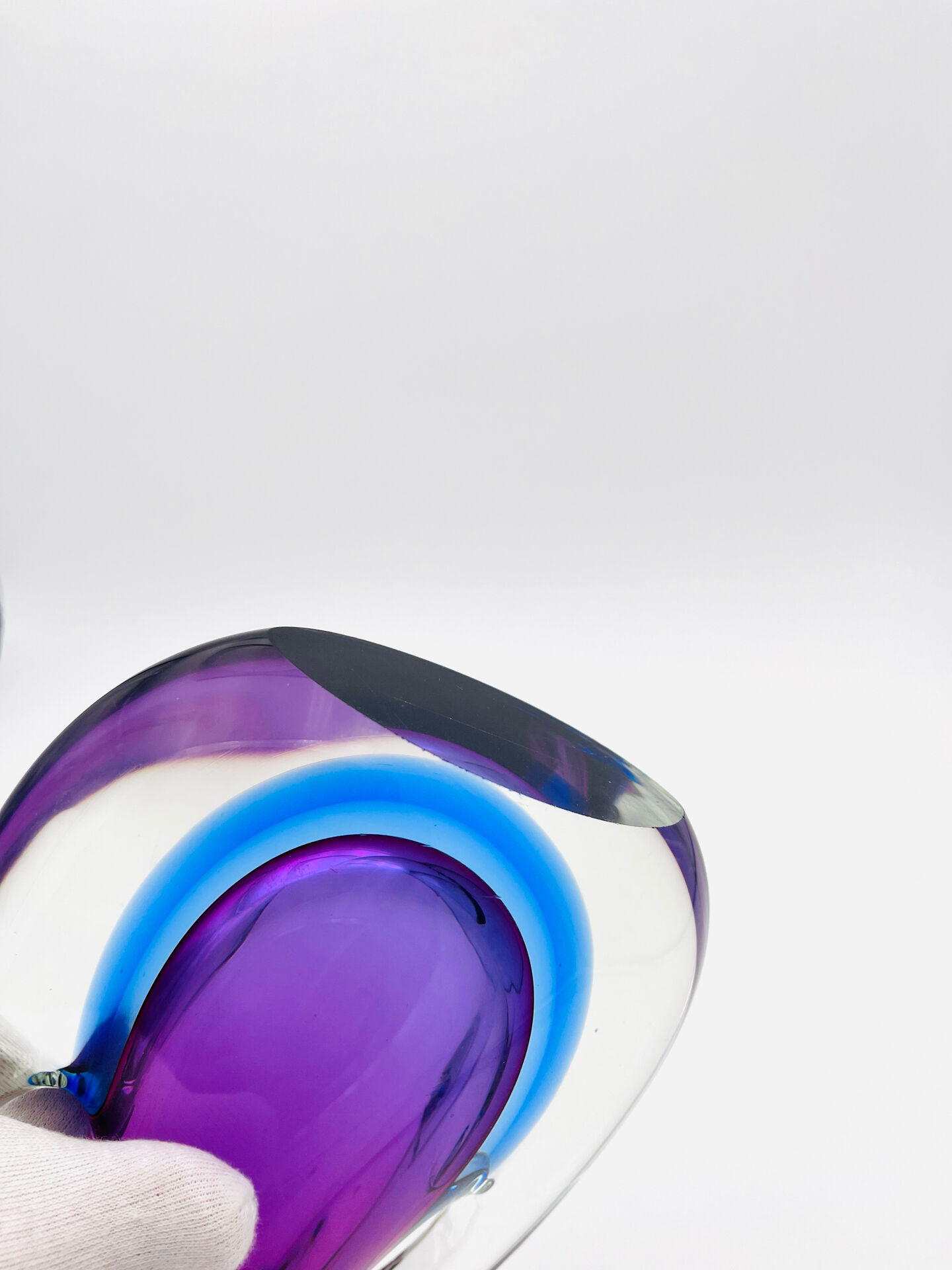 Large Sculptural Murano Vase - Flavio Poli - Sommerso - 1960