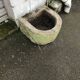 Old blue stone bin