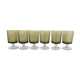 6 old luminarc smoked foot glasses