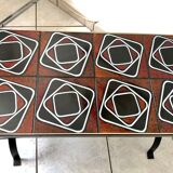 Wrought iron coffee table ceramic 60