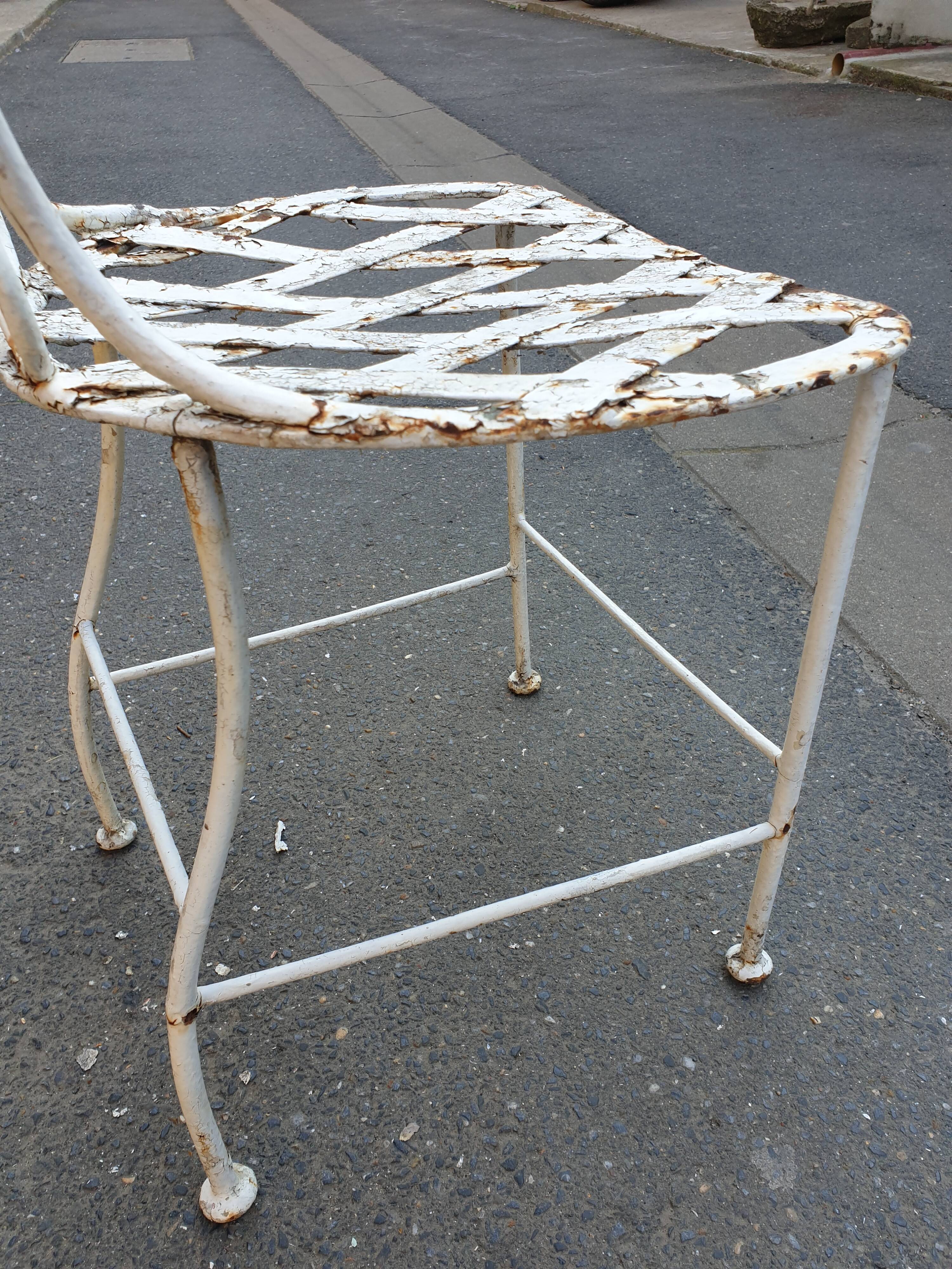Chaises de jardin en fer forgé début XXème