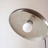 Vintage patinated aluminium and chrome desk lamp
