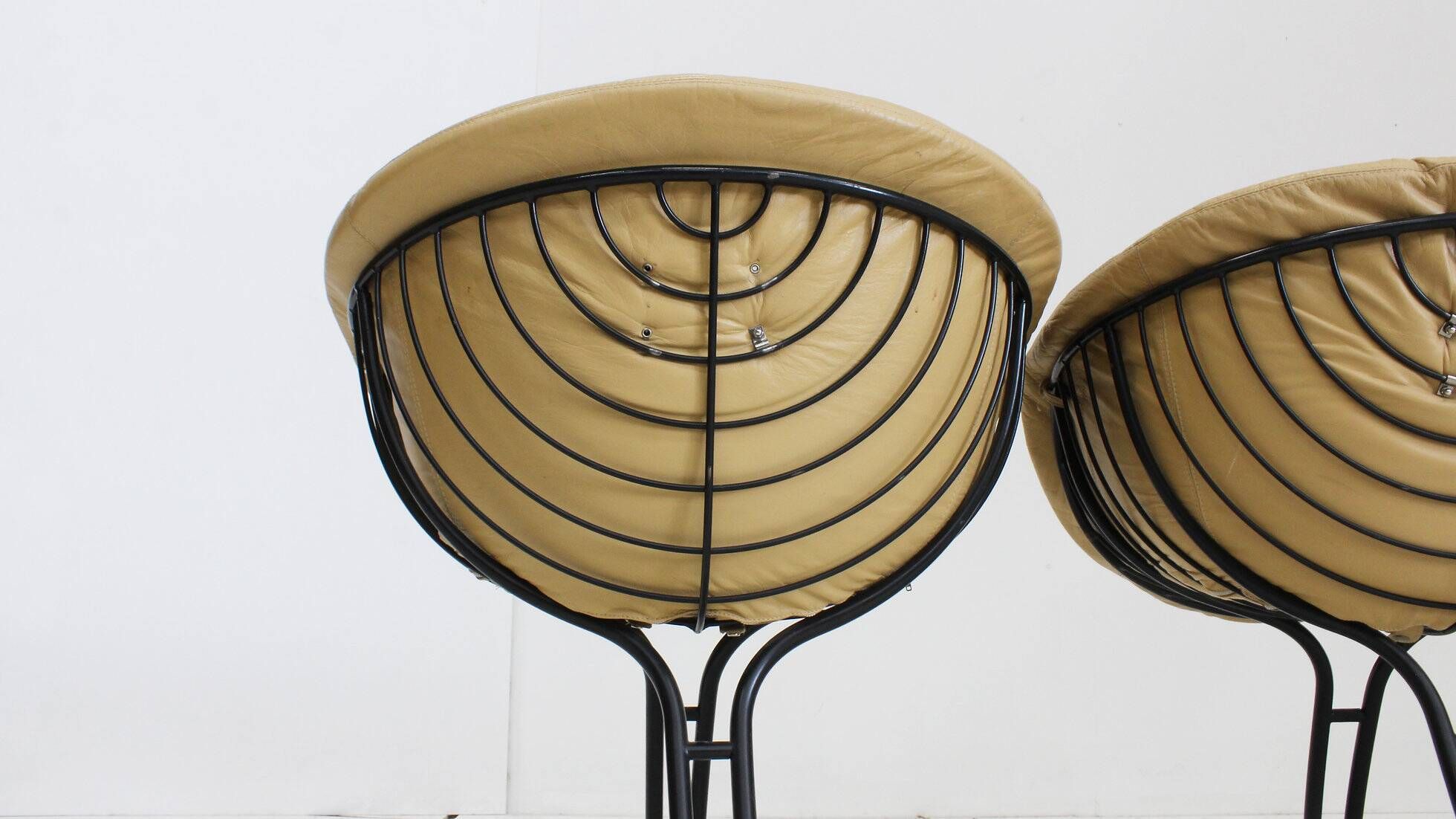 Set of 4 Pan Am dining chairs by Gastone Rinaldi for Rima Italy 1970s