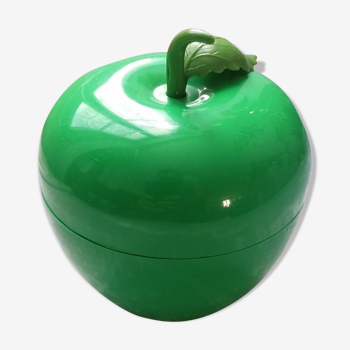 Seau à glace pomme verte avec feuille 1970