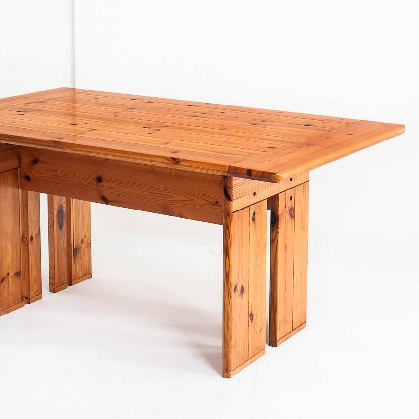 Dining table designed by Silvio Coppola for Fratelli Montina. Italy, 1970s