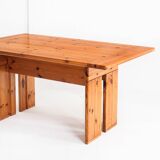 Dining table designed by Silvio Coppola for Fratelli Montina. Italy, 1970s