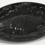 Ceramony Vallauris tableware set in matt black earthenware 1950 - 38 pieces