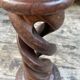 Turned wooden candle holder