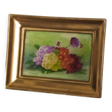 huile sur paneau bouquet de fleurs signée Marguerite Dorbritz