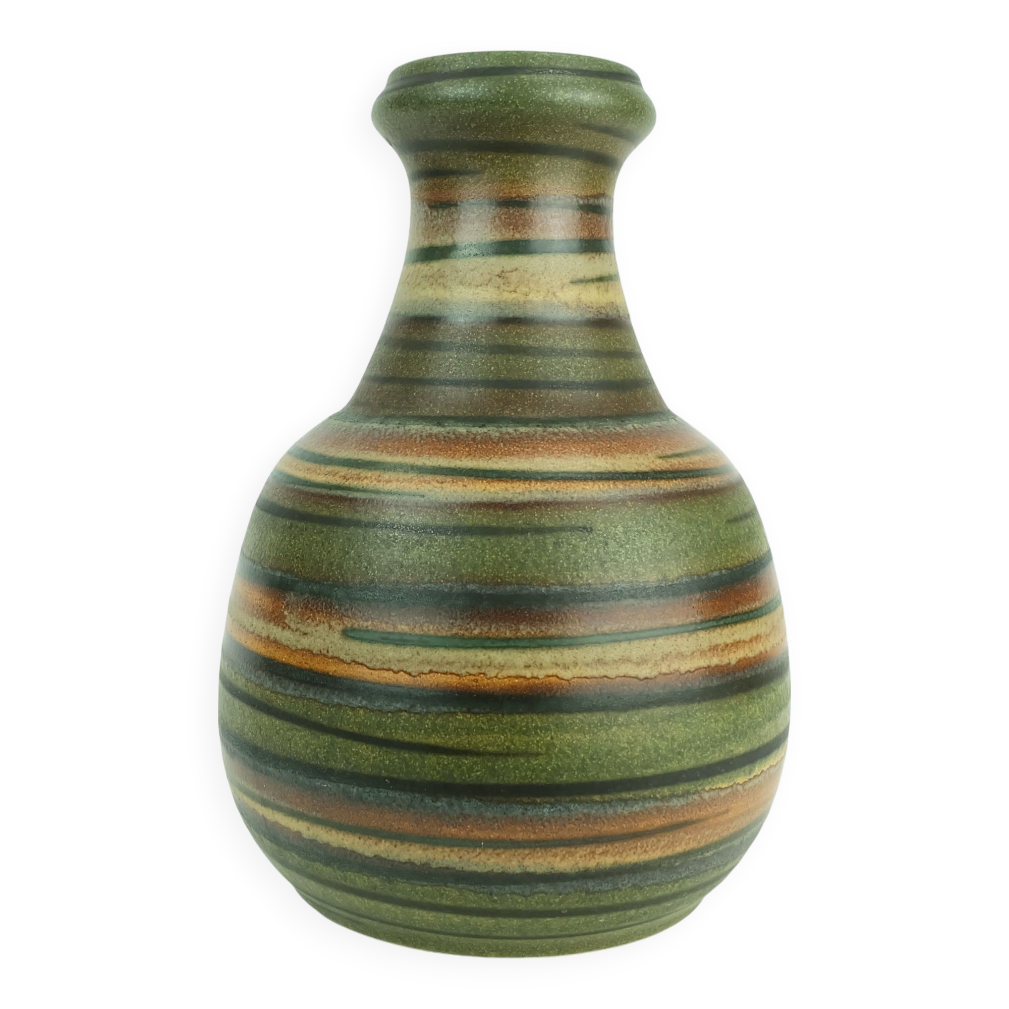 Dumler & breiden mid century ceramic vase model no. 476/32 stripe dekor 1960s