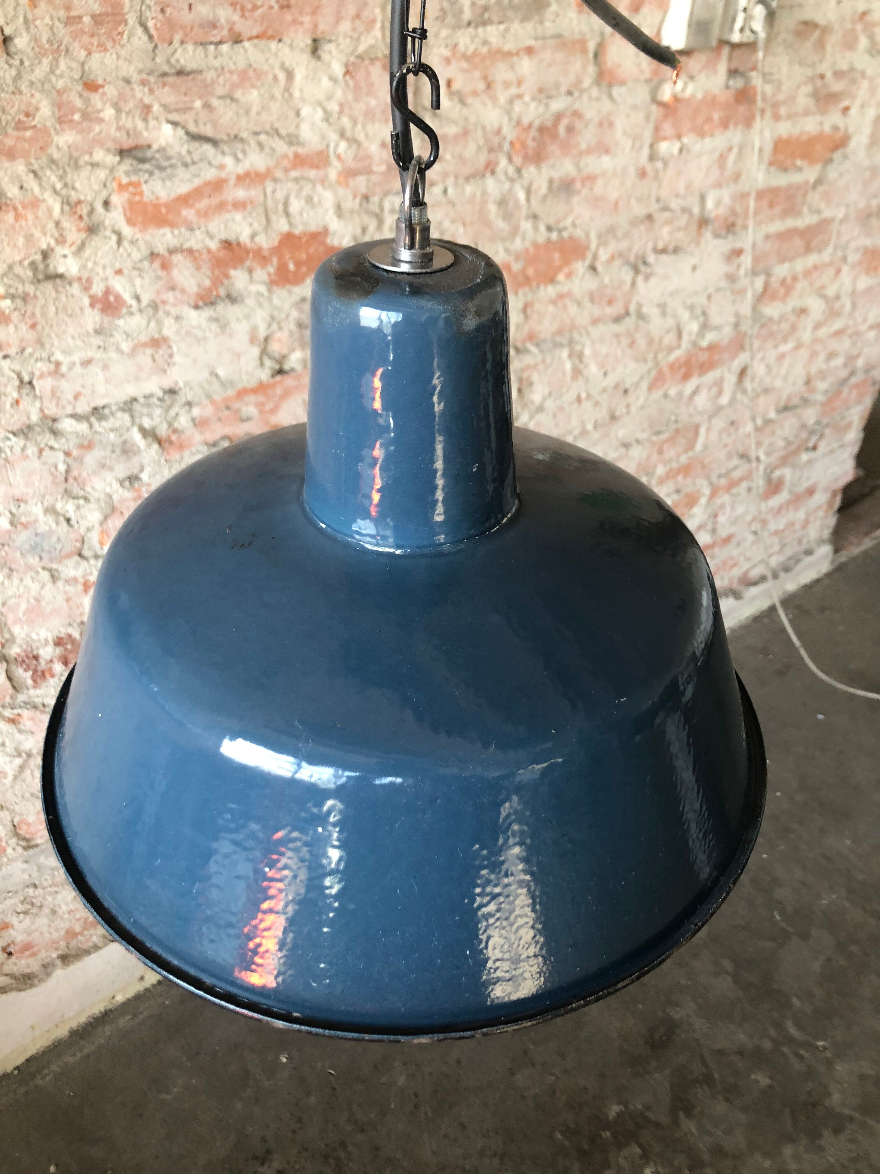Industrial factory ceiling lamp from Wikasy a23, 1960