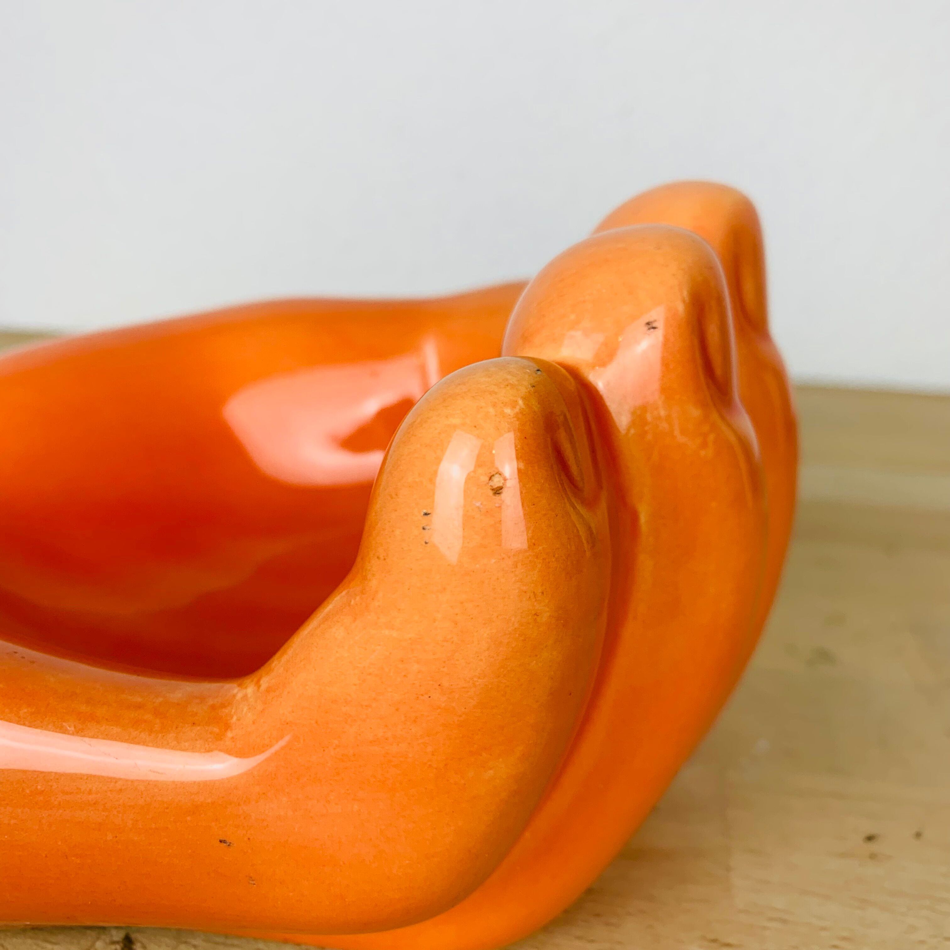 Empty hand pocket ceramic orange XXL