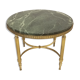 Round coffee table green marble neoclassical style - 60s