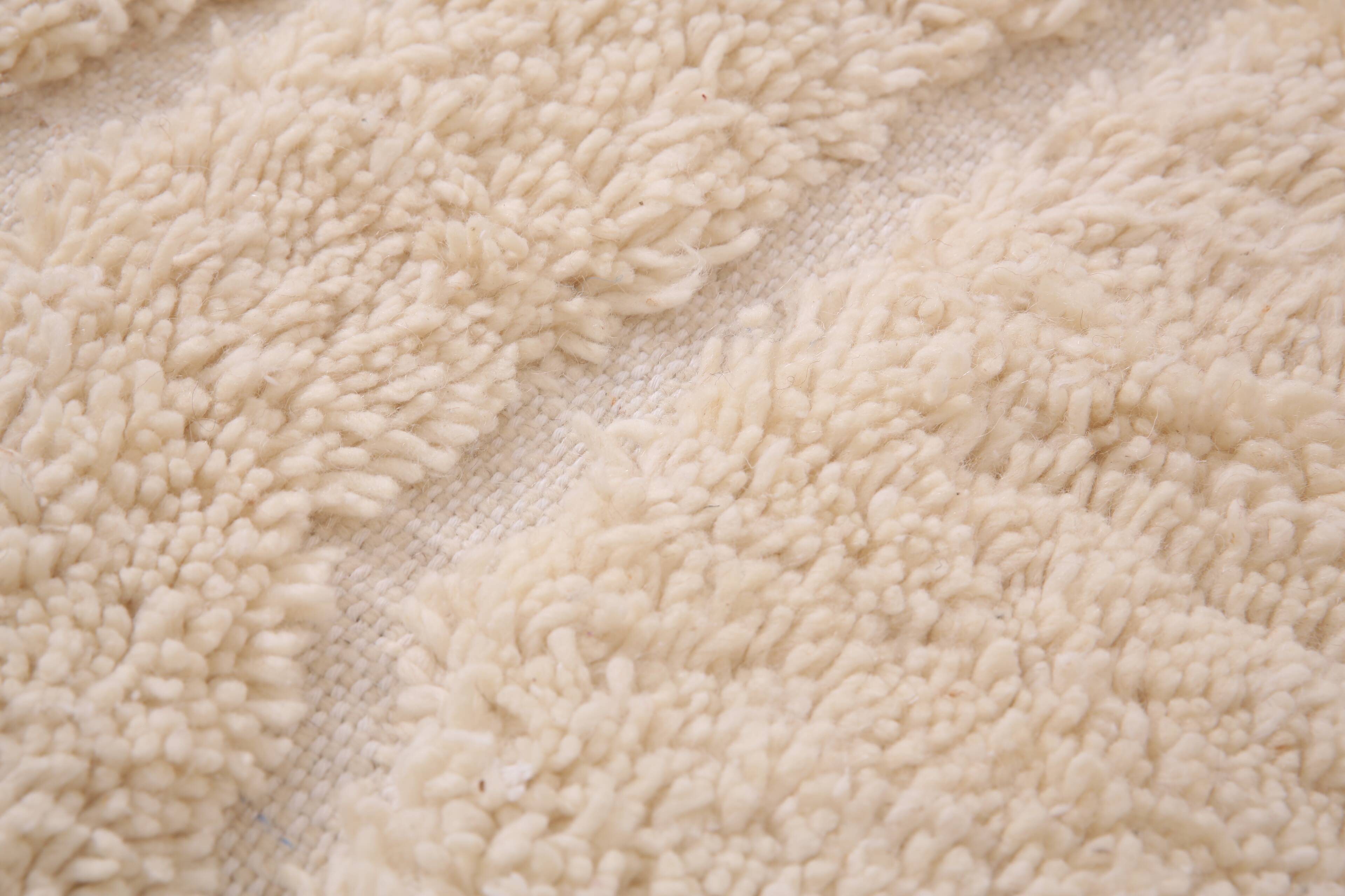 Beige Beni Ourain rug 290 x 360 cm - Moroccan Rug Handmade - Berber Rug