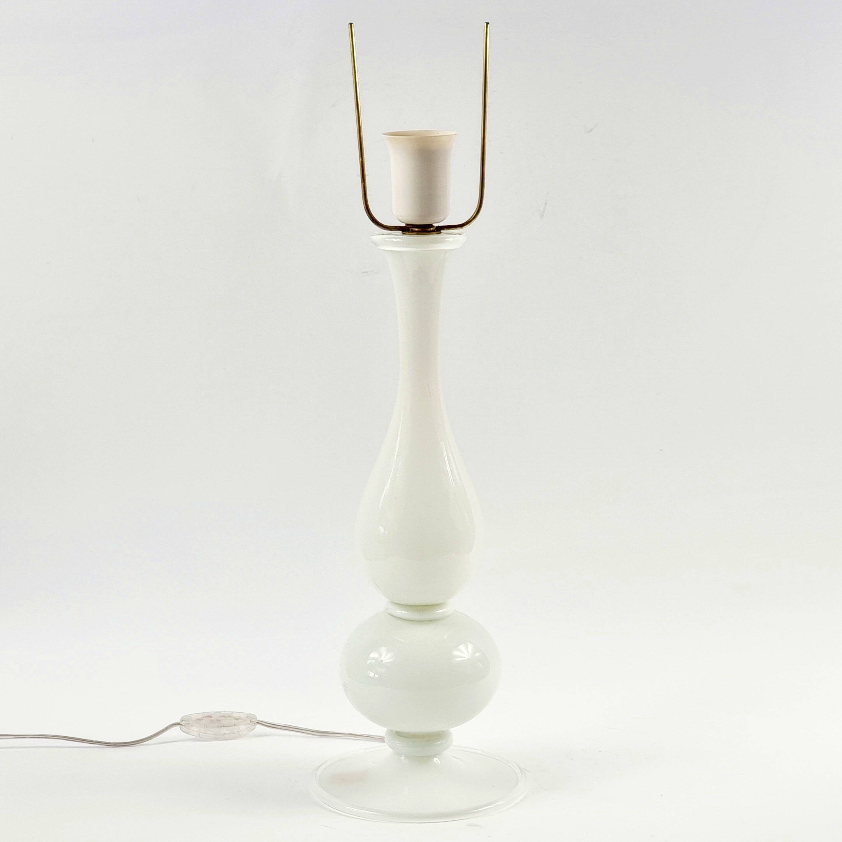 Large Mid Century Murano Glass Table Lamp From Barovier & Toso, Italy, 1960s