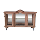 Vintage display cabinet in light wood