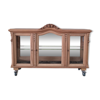 Vintage light wood display case