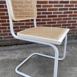 Set of 4 Cesca b32 model chairs in white