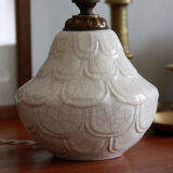 Old cracked ceramic table lamp