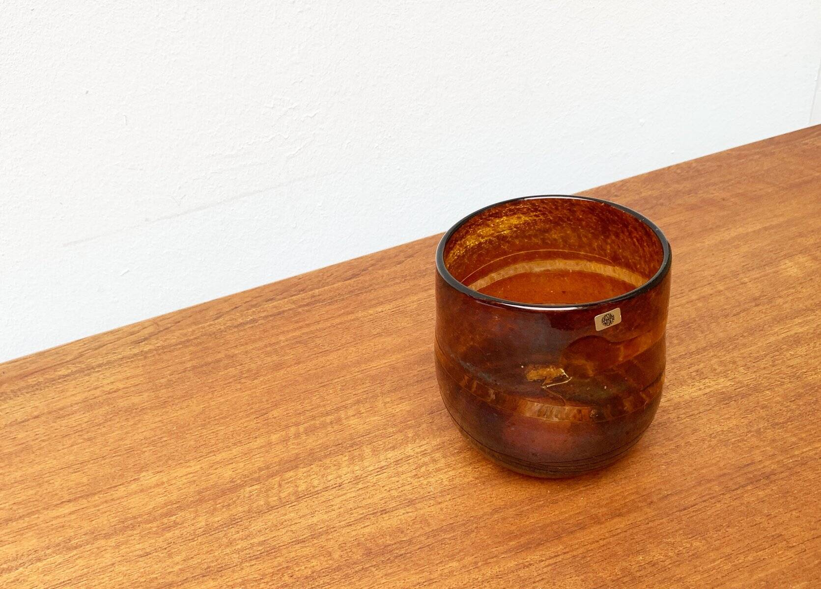 Vintage Swedish glass vase by Milan Vobruba for Gusum Sweden