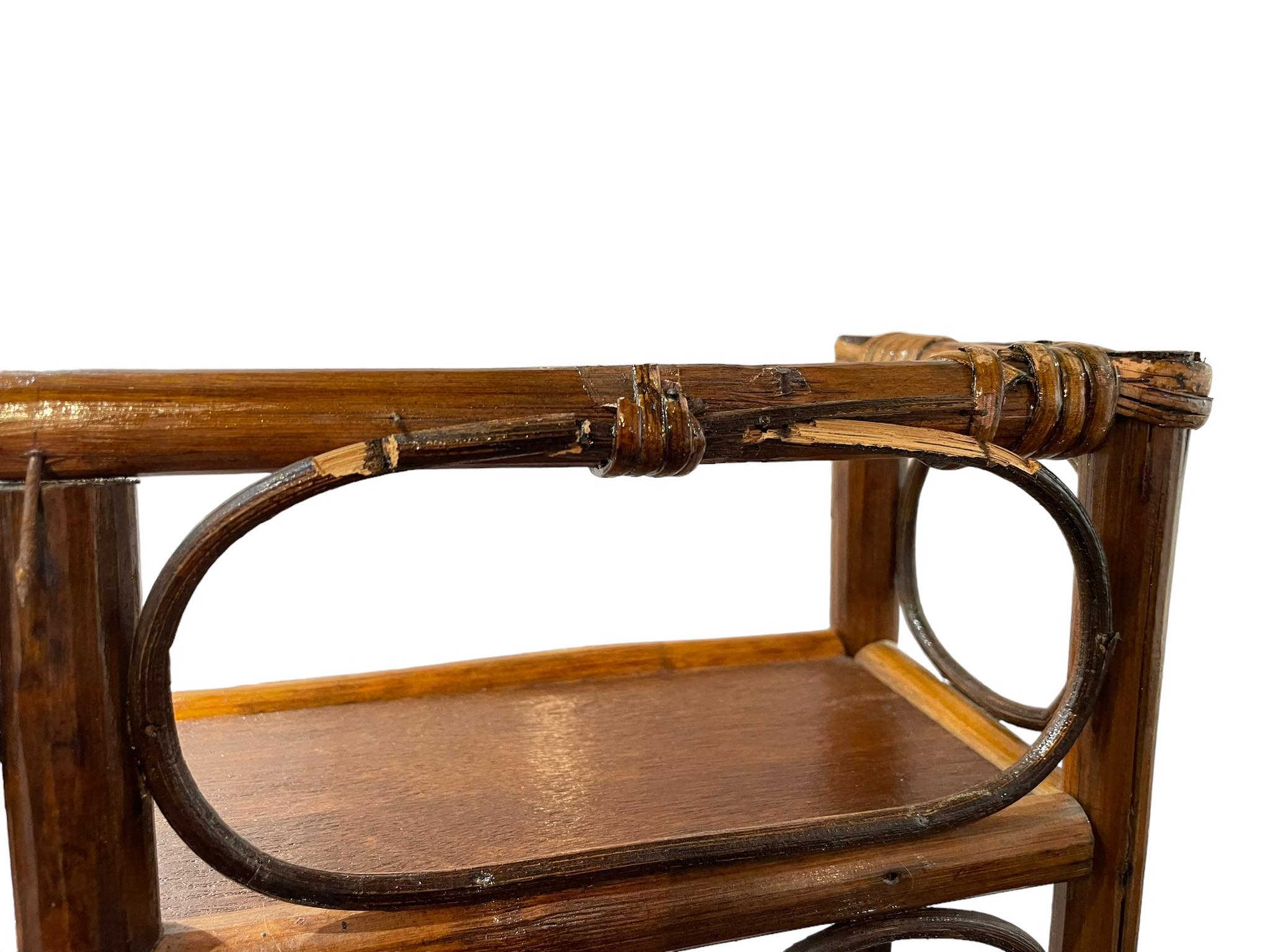 Rattan shelf
