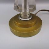 Antique art deco lamp in brass and crystal
