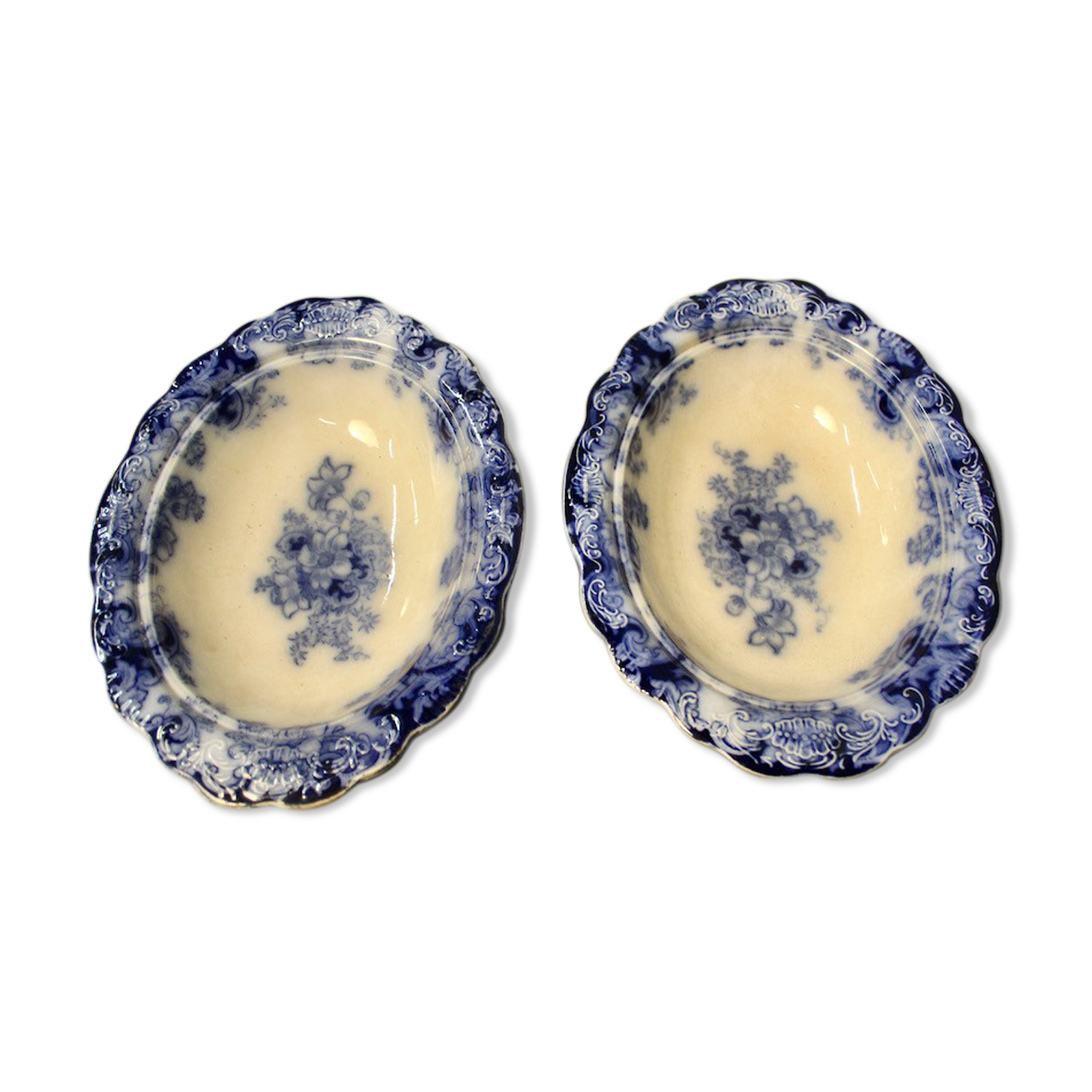 Pair Of Vegetable Growers Alfred Meakin England Royal Semi Porcelain