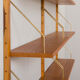 Danish oak modular shelving system 12 shelves