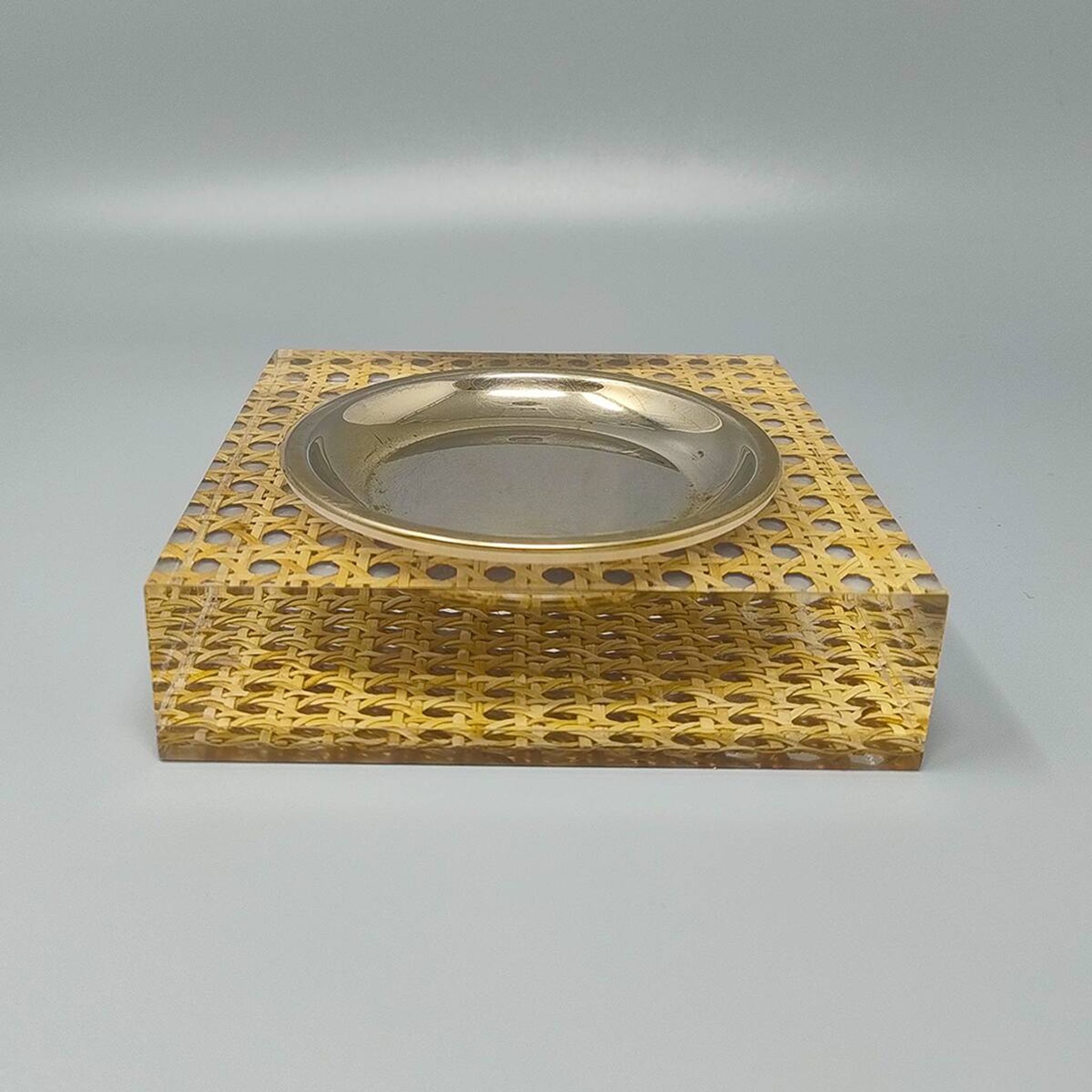1970s Smoking Set in Vienna Straw By Geolel. Made in Italy