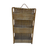 Wicker shelf with 3 compartments