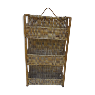 Etagere en osier 3 compartiments