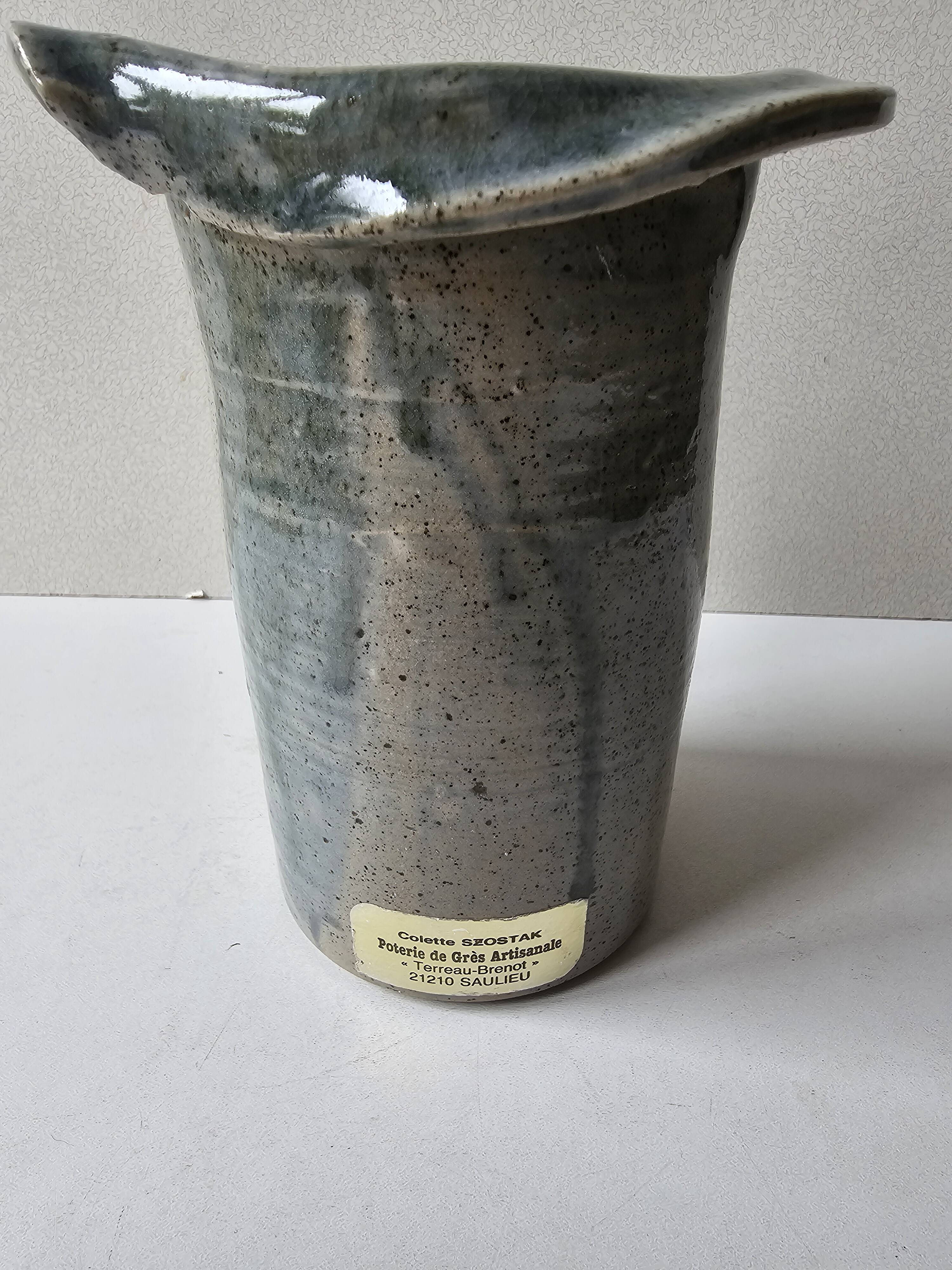 Free-form ceramic vase by colette szostak