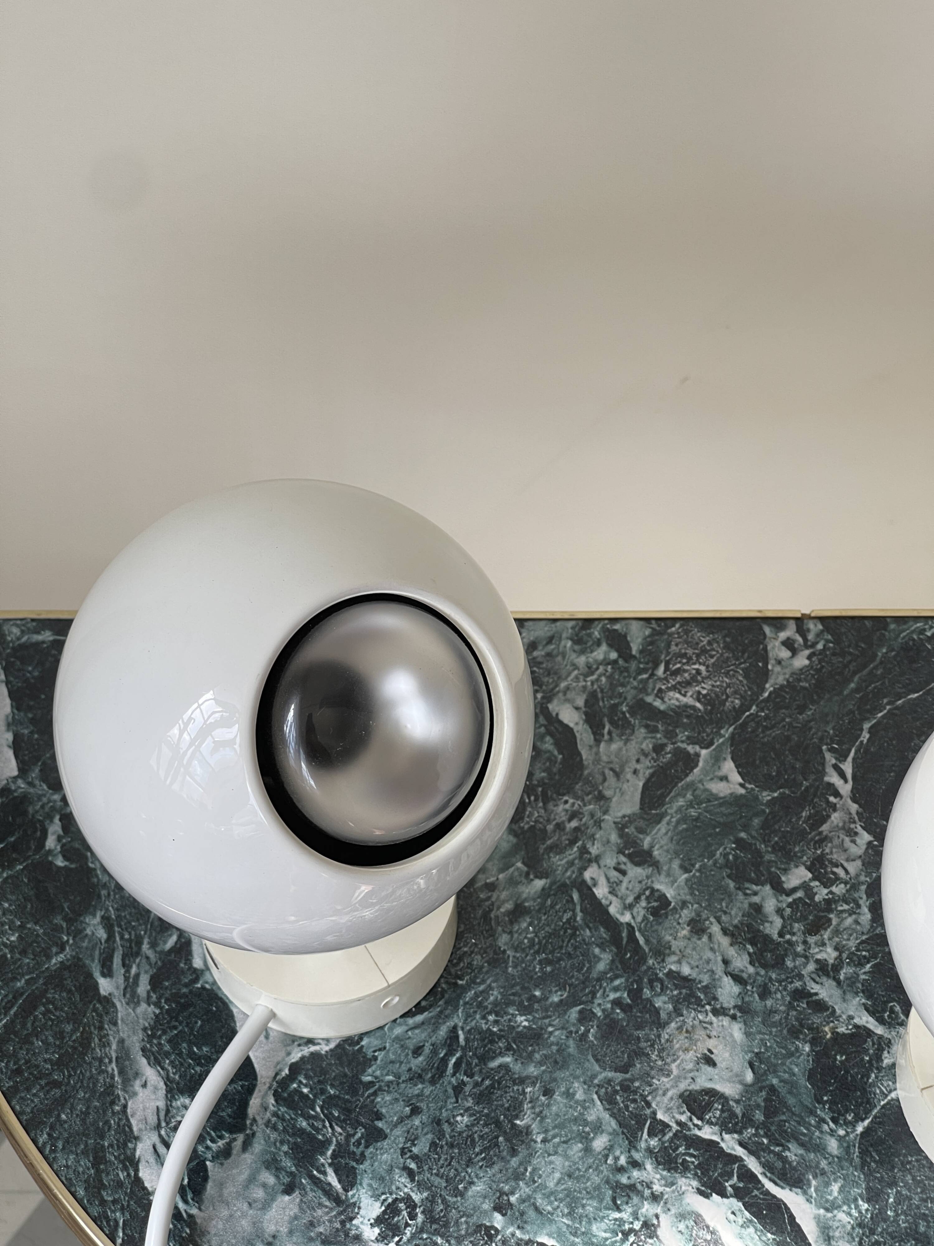 Pair of 1960s eyeball wall lights