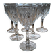 Set of 6 cut-glass glasses from the 1960s