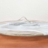 Vintage German glass plate or bowl by Hans Jürgen Richartz for Richartz Art Collection, Mathildenhütte, Solingen, Germany.