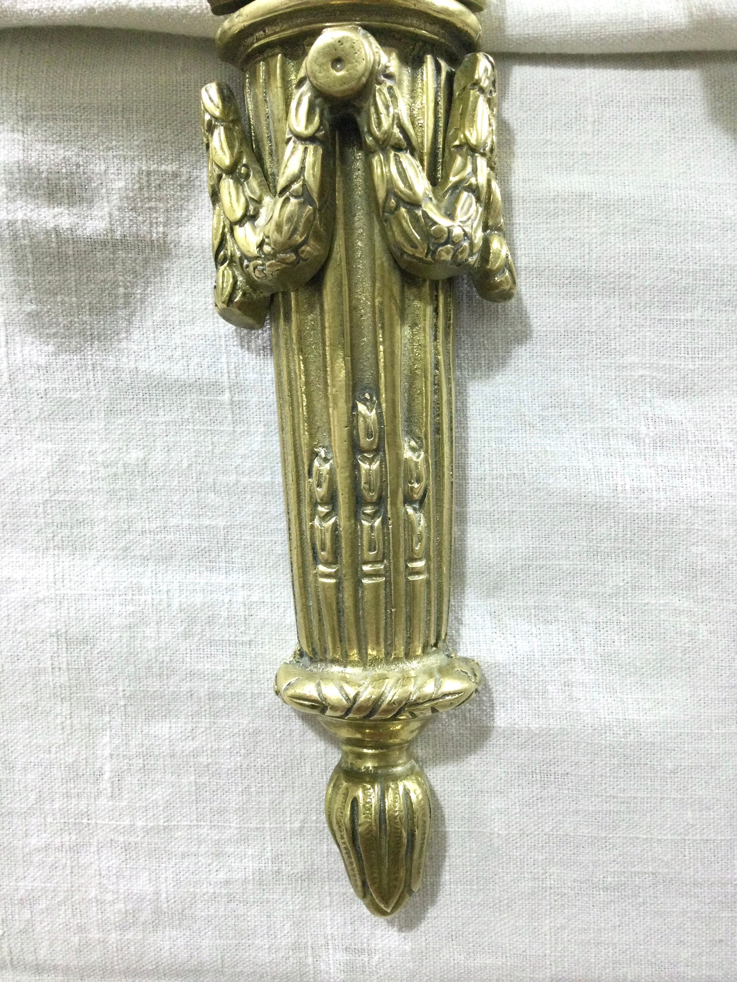 Paire d'appliques en bronze st Louis XVl