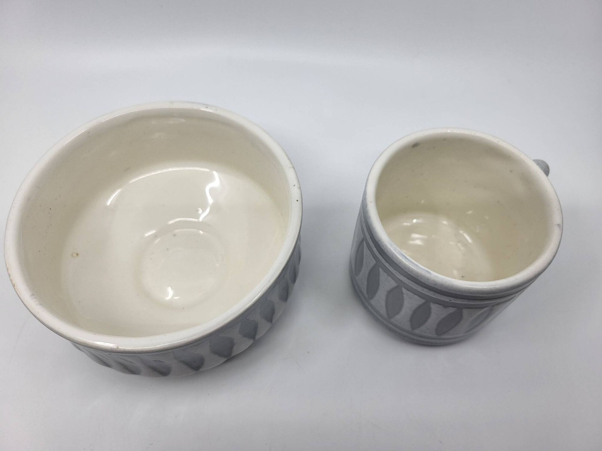 Roger Capron French Riviera Vintage Ceramic Bowl and Mug 1950/60 (set of 2)