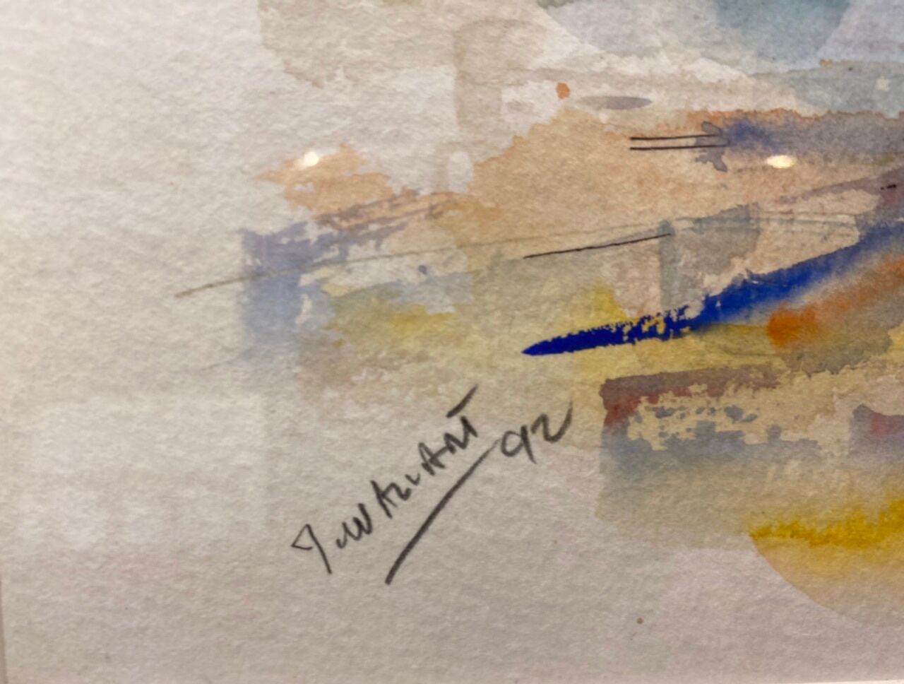 Painting, watercolor, Navy, signed and dated XX century