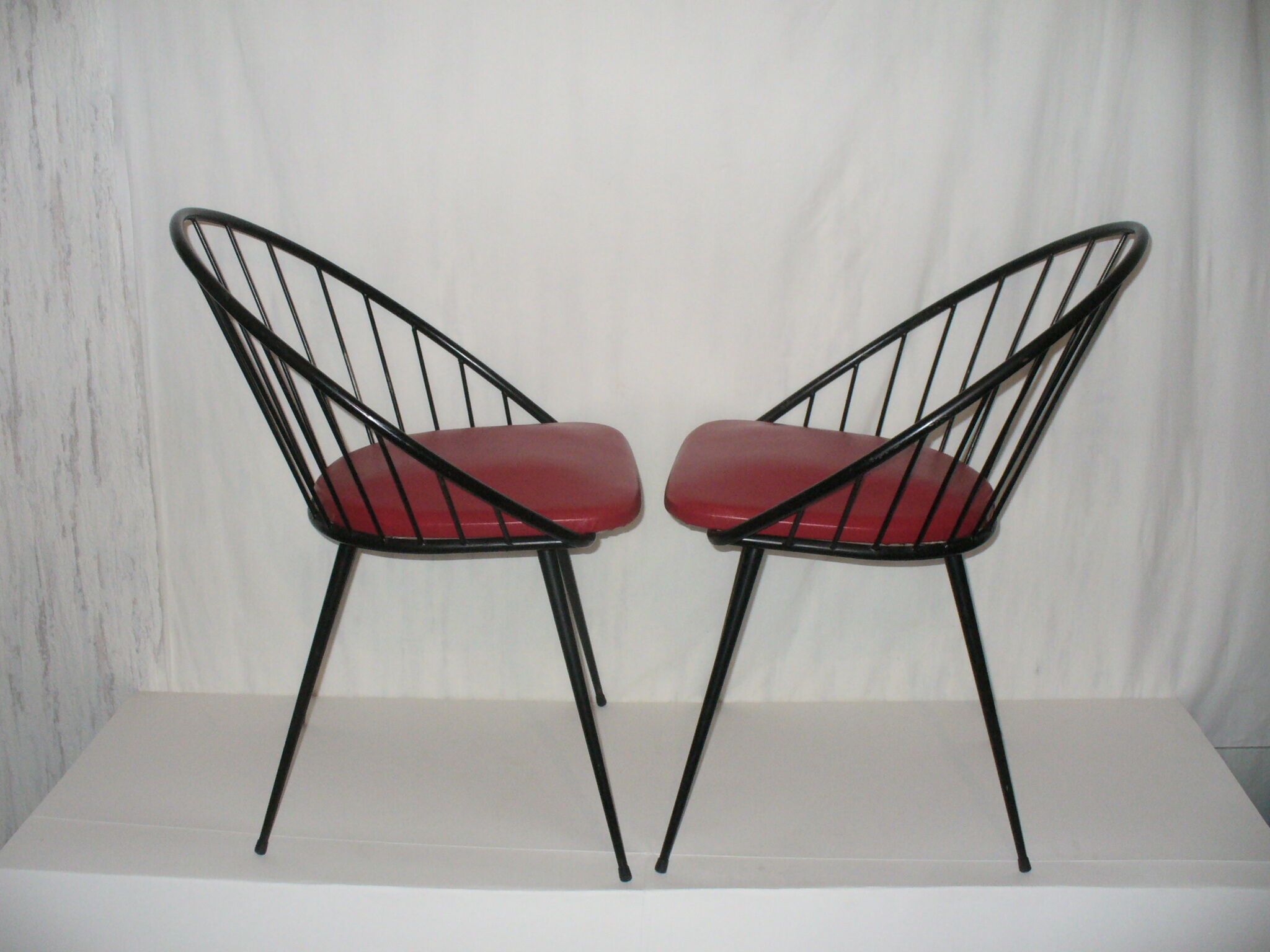 Pair of barrel style chairs from the 50s