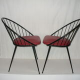 Pair of barrel style chairs from the 50s