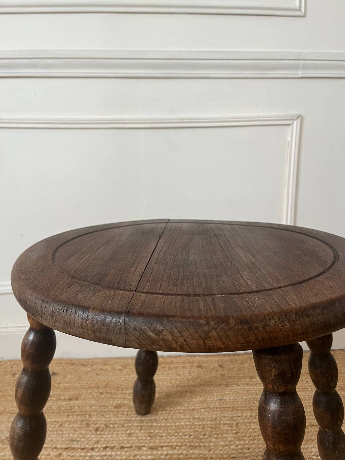 Beaded wooden side table