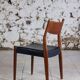 4 Scandinavian Fristho Franeker chairs in teak and skai, 1960.