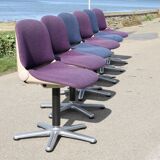 6 Wilkhahn "space age" chairs, circa 1970.