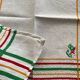 Serviettes basques vintage avec monogramme