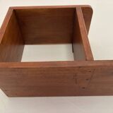 Varnished wooden wall shelf, 1960s