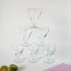 Set of 6 blown glass wine glasses from the early 20th century
