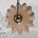 Suspension verre de clichy rose art déco